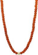 Anzie Boheme Smooth Carnelian Beaded Necklace
