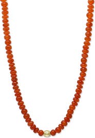 Anzie Boheme Smooth Carnelian Beaded Necklace