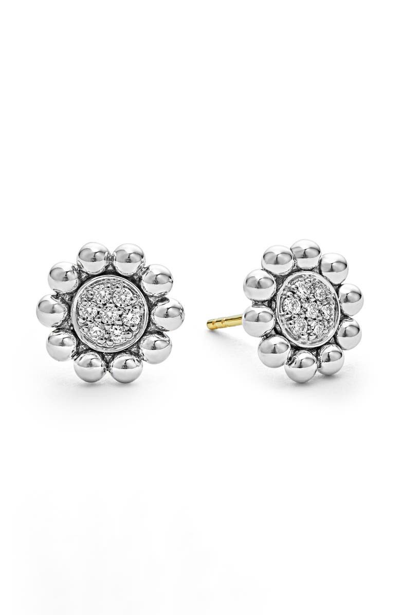 LAGOS Caviar Spark Diamond Stud Earrings, Alternate, color, 