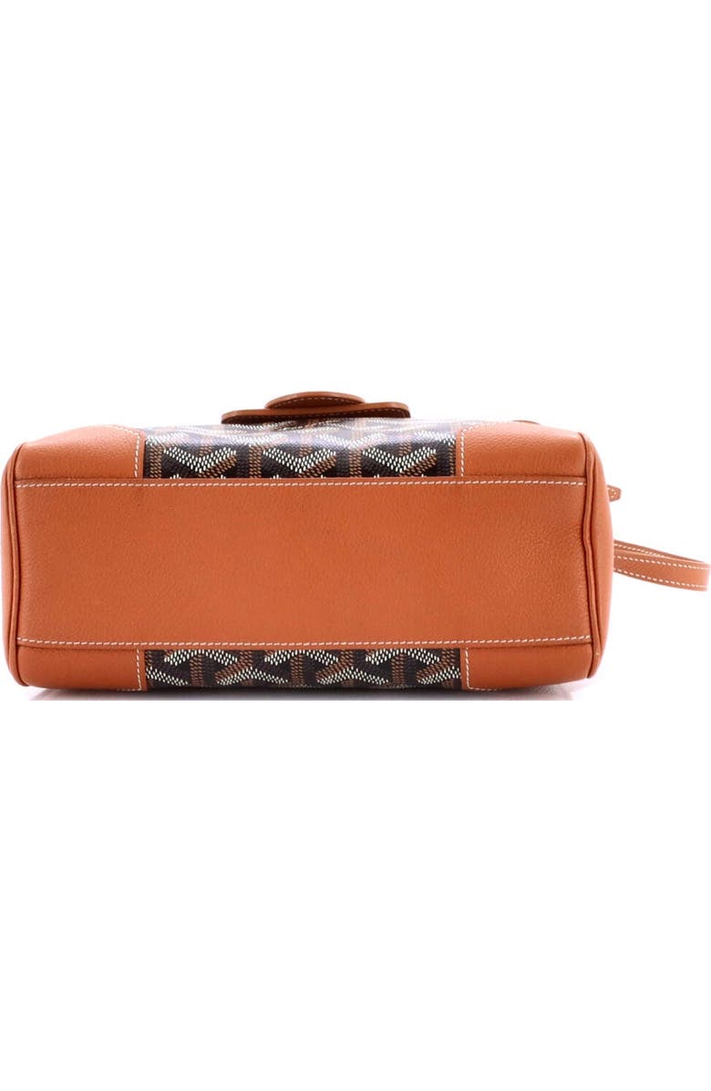 Pre-Owned Goyard Saigon Top Handle Bag Coated Canvas with Leather Mini, Alternate, color, Brown