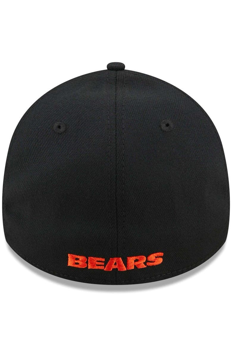 New Era Men's New Era Black Chicago Bears Flawless Stripe 39THIRTY Flex Hat, Alternate, color,