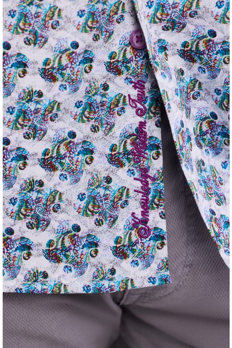 Lowndes Short Sleeve Cotton Dress Shirt, Alternate, color, BLUE