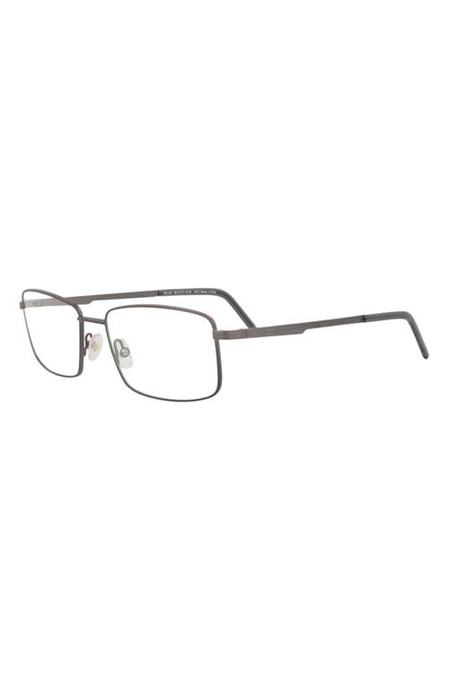 Maui Jim 57mm Rectangular Optical Glasses In Metallic