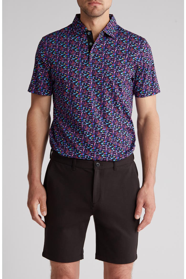 Short Sleeve Polo, Main, color, ORCHID