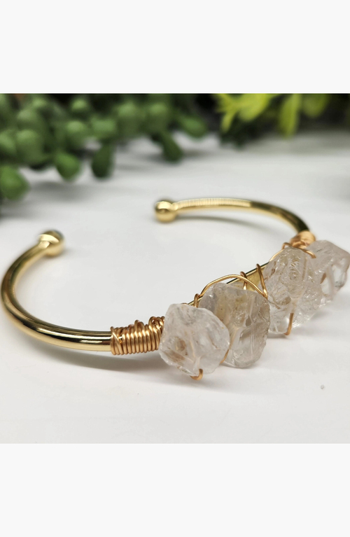 Humanist Beauty Gemstone Wire-wrapped Bracelet In Multi