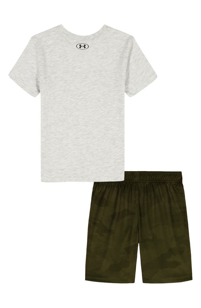 Under Armour Kids' Graphic Tech Print T-Shirt & Shorts Set, Alternate, color, Mod Gray