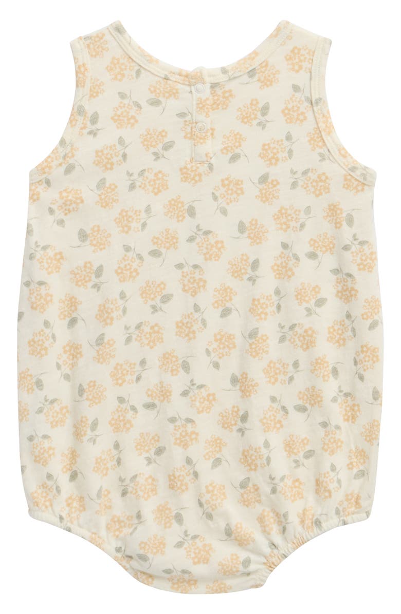 Rylee + Cru Ditsy Print Cotton Bubble Bodysuit, Alternate, color, Ivory