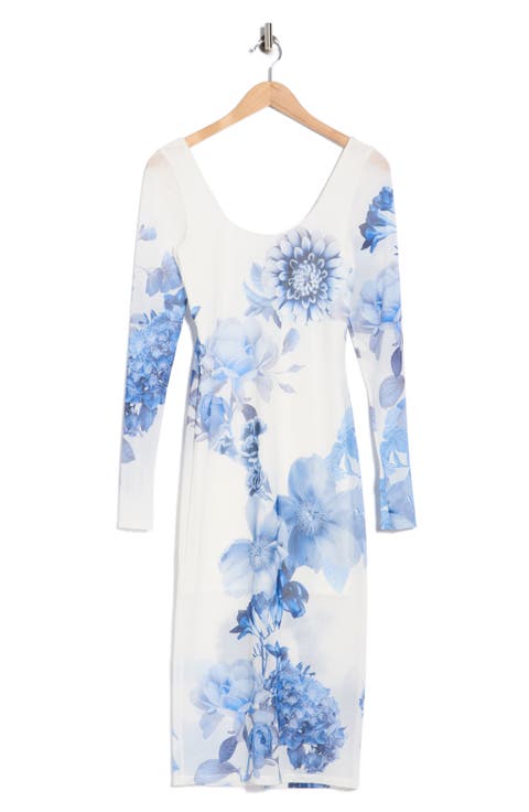 Delora Scoop Neck Midi Dress