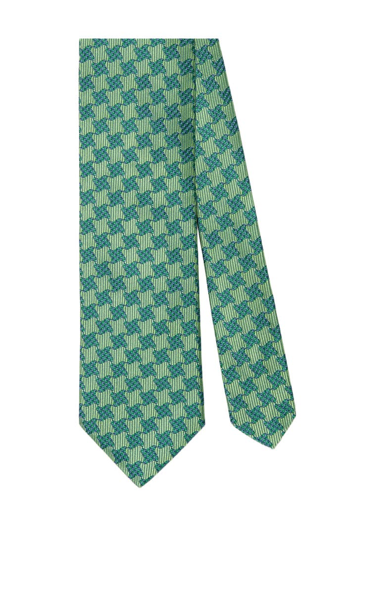 Robert Talbott Robert Large Houndstooth Jacquard Best of Class Necktie, Main, color, Green