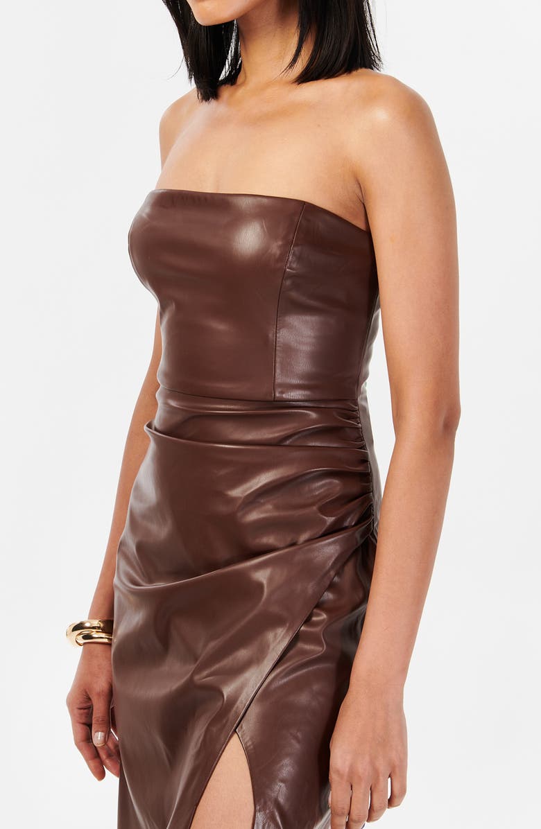 CAMI NYC Andres Faux Leather Midi Dress, Alternate, color, 