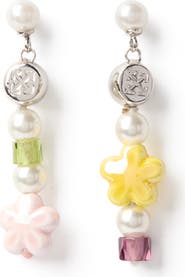OFF WHITE Women's Arrow Pearl & Beads Earrings