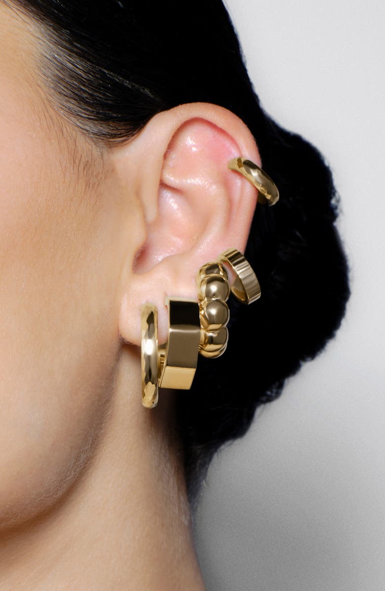 LANA 14K Gold Disco Hoop Earrings, Alternate, color, Yellow Gold