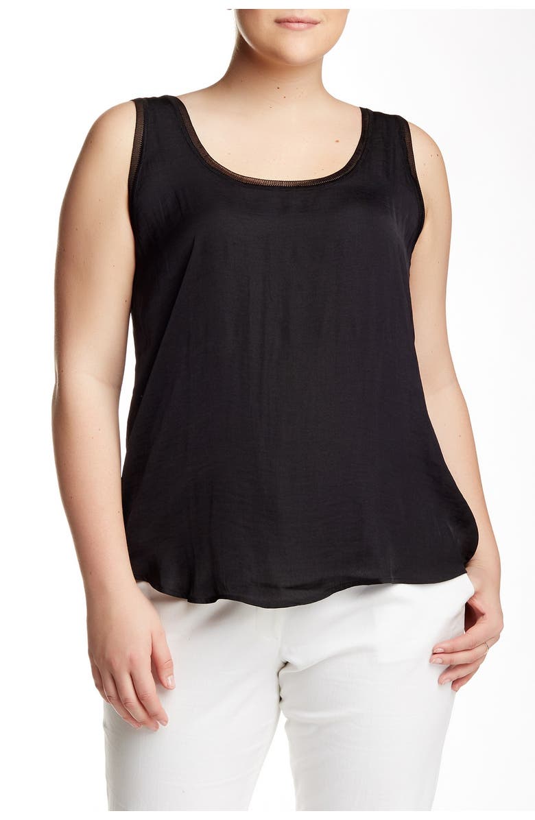 Tart 'Hannah' Contrast Trim Print Tank, Main, color, Black