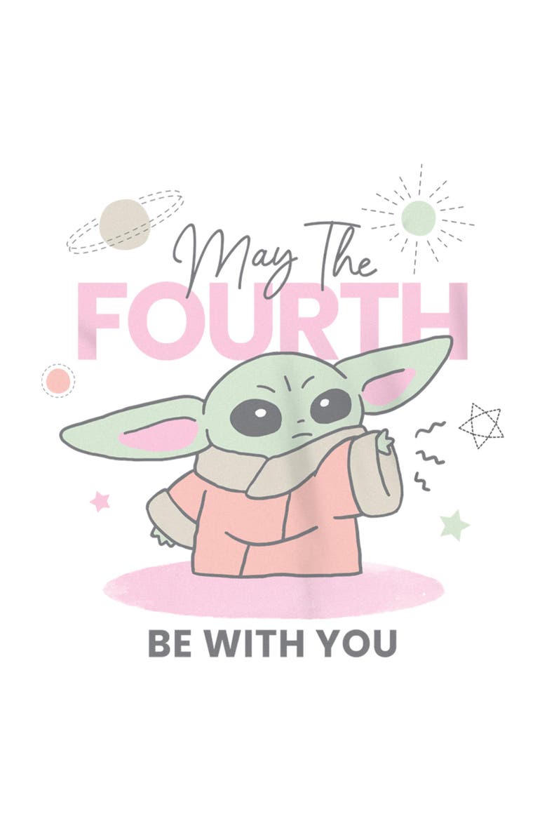 Girls' Grogu May The Fourth Graphic Short Sleeve T-Shirt, Alternate, color, White