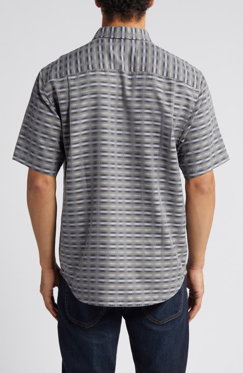 Tommy Bahama Coconut Point Pixel Paradise IslandZone<sup>®</sup> Camp Shirt, Alternate, color, Ultimate Gray