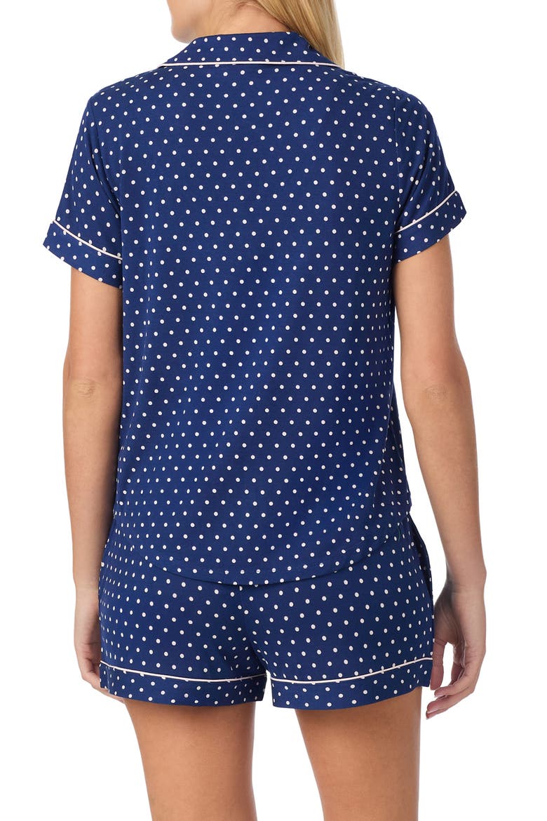 print short pajamas, Alternate, color, NAVY DOT