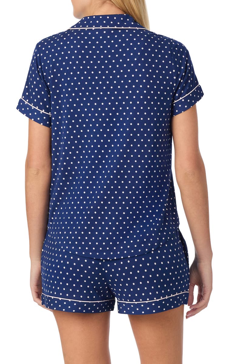 Kate Spade New York print short pajamas, Alternate, color, Navy Dot