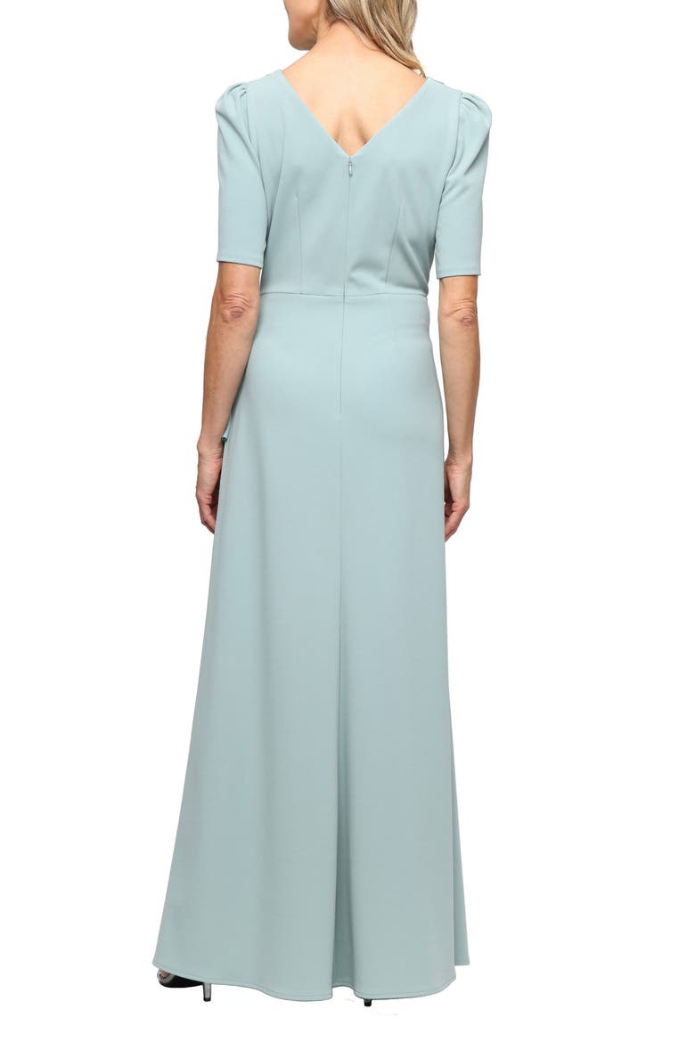 Embellished Neck A-Line Gown, Alternate, color, ICE SAGE