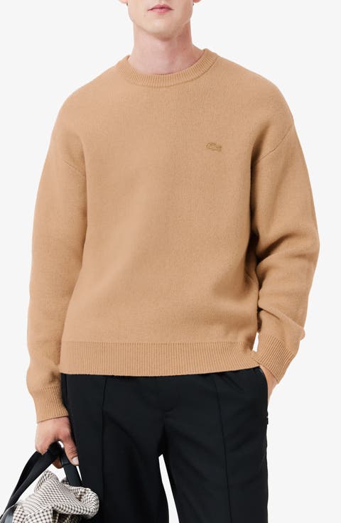 Relaxed Fit Double Face Cotton & Wool Blend Sweater