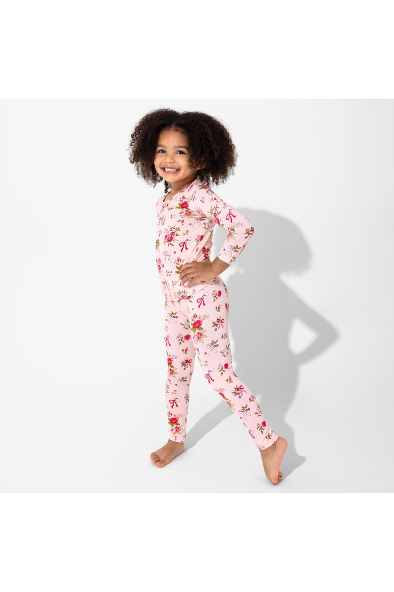 Kids' Bows & Blooms Set of 2 Piece Pajamas, Alternate, color, Bows & Blooms
