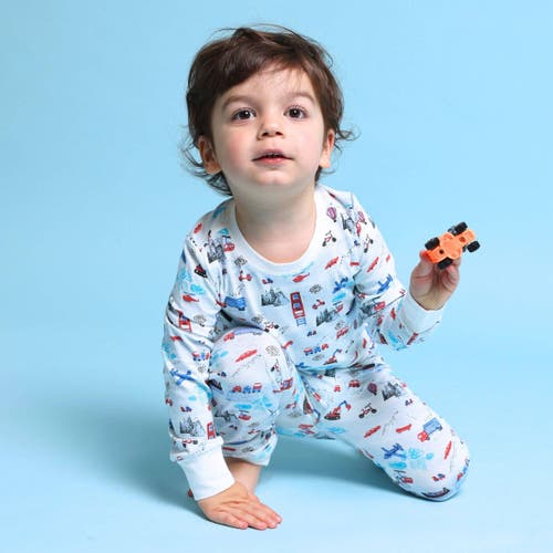 Norani Kids Organic Two-piece Pajama Set In Transportation