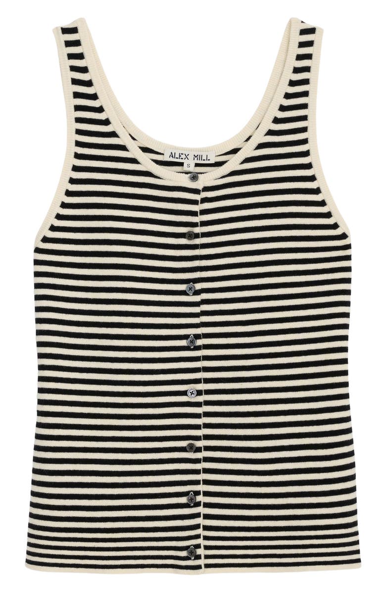 Alex Mill Louisa Stripe Sweater Vest, Alternate, color, Cream/ Black