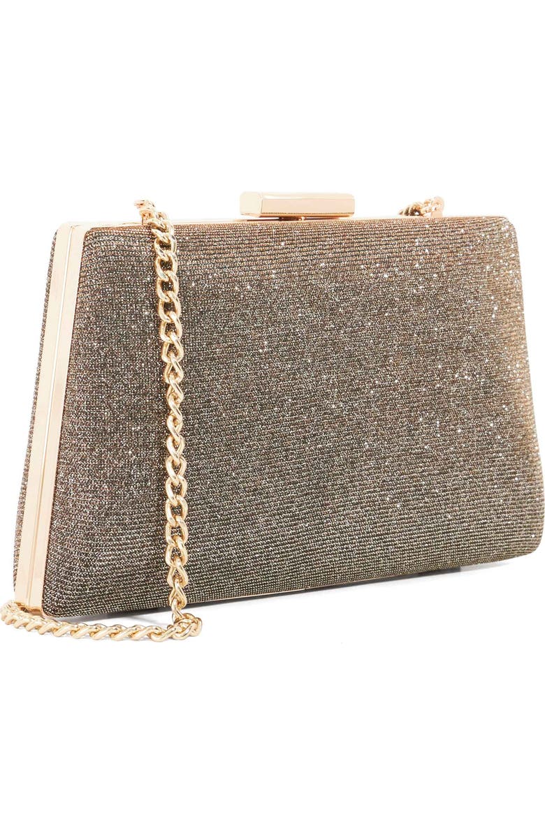 Dune London Bellaria Frame Clutch, Alternate, color, Bronze