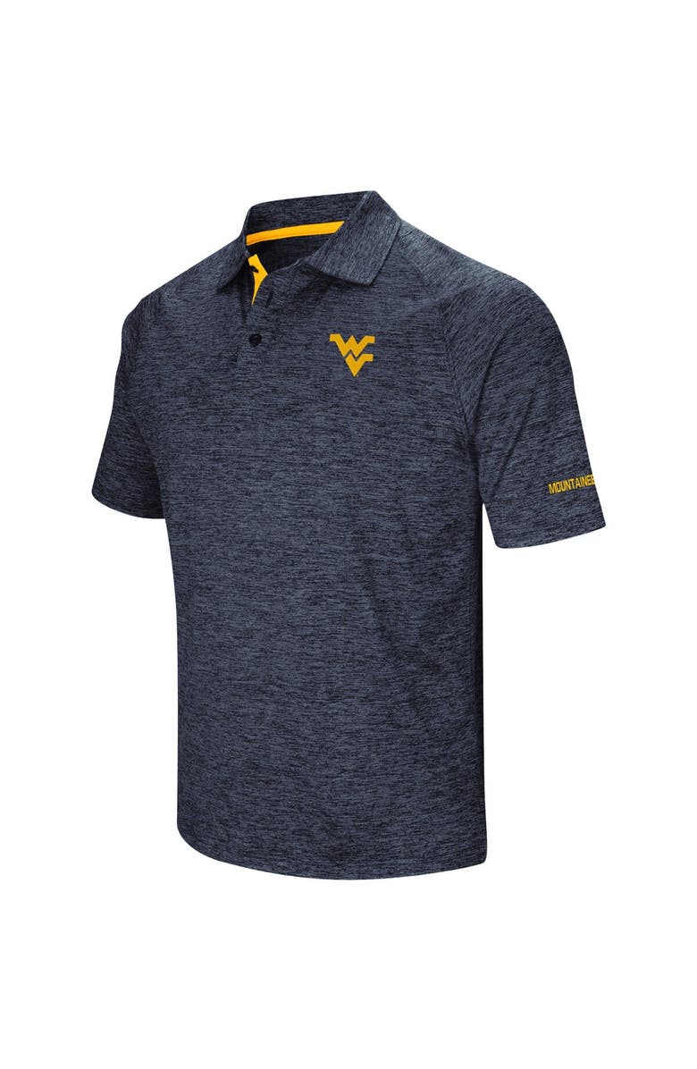 COLOSSEUM Men's Colosseum Navy West Virginia Mountaineers Down Swing Polo, Alternate, color, Heather Navy