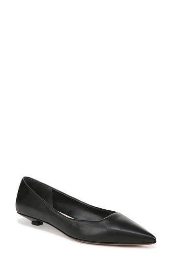 Franco Sarto Prella Pointed Toe Kitten Heel Pump In Black