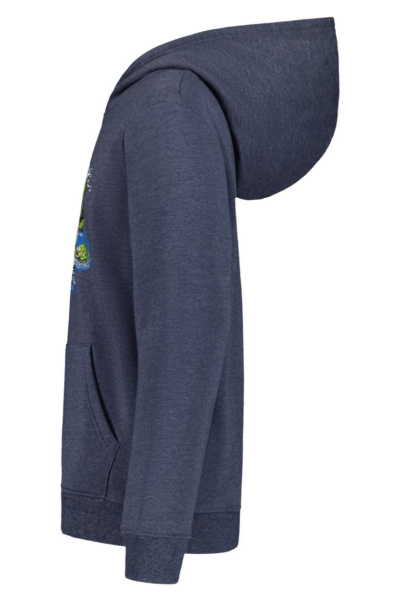 Kids' Bear Kayak Fleece Hoodie, Alternate, color, DOWNPOUR