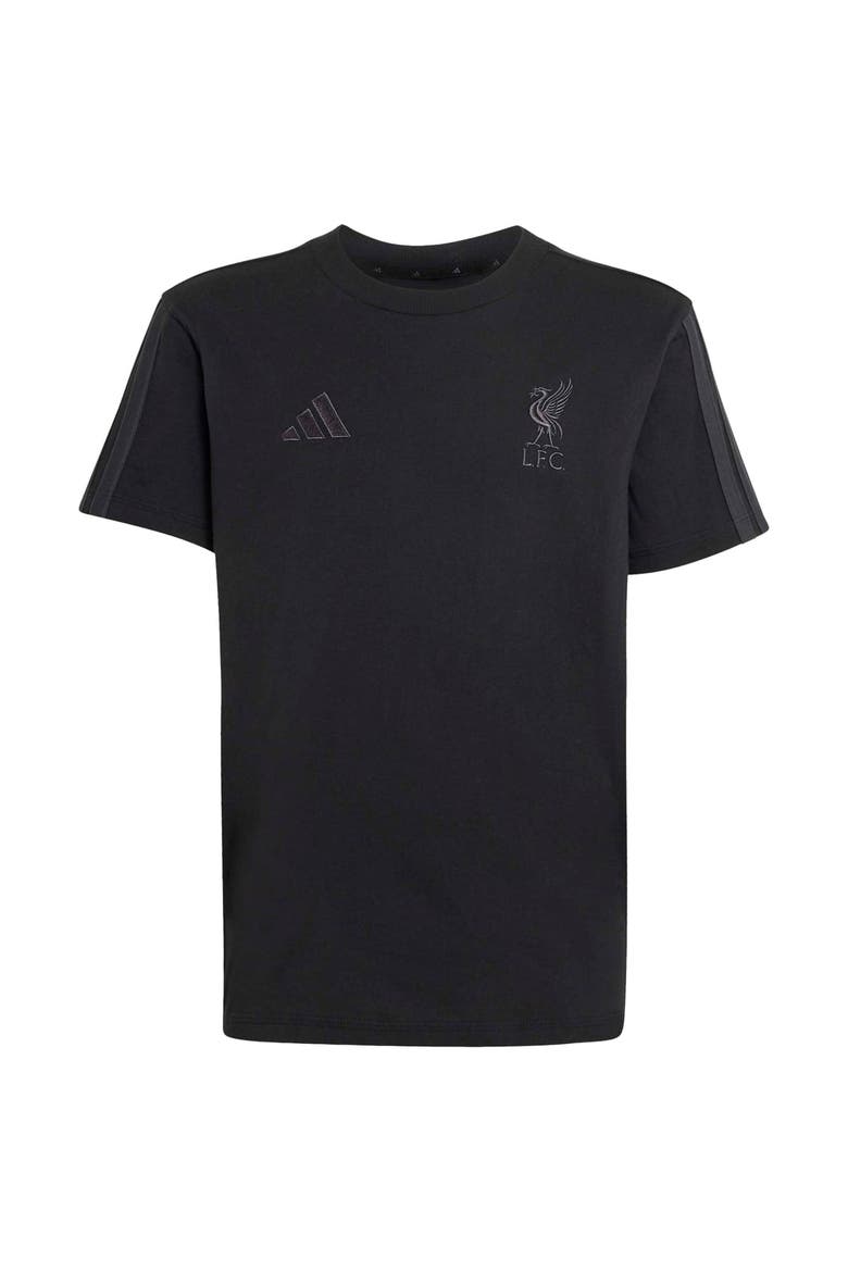 Youth adidas Black Liverpool Club T-Shirt, Alternate, color, Black