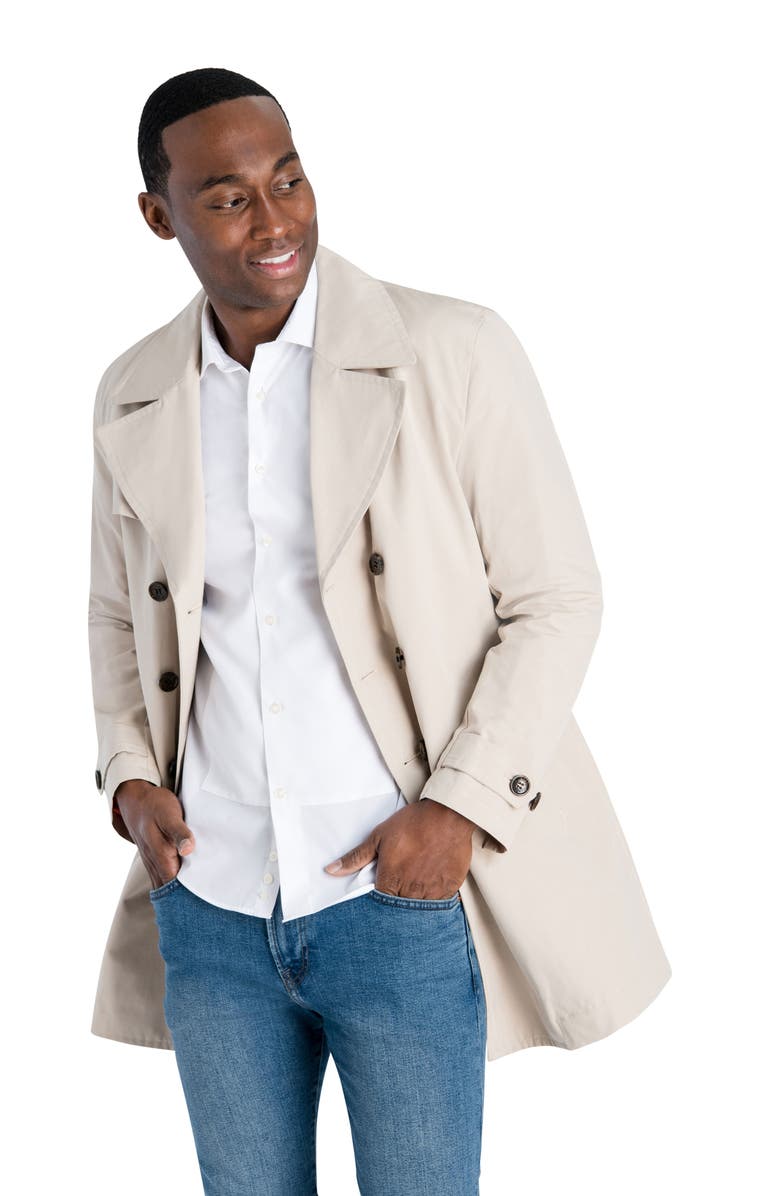 Michael Kors Double Breasted Trench Coat, Alternate, color, 