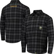 THE WILD COLLECTIVE Men's The Wild Collective Black Portland Timbers Buffalo Check Button-Up Shirt