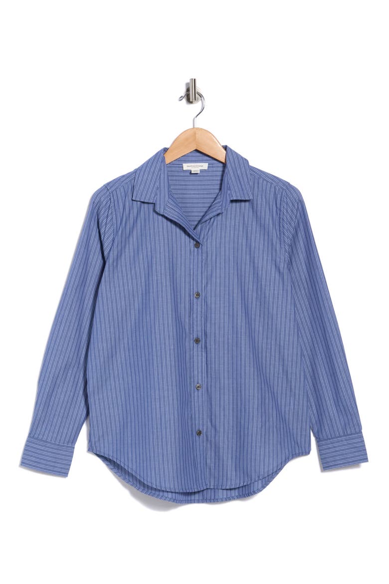 Belly Cotton Shirt, Alternate, color, STORMY SEA