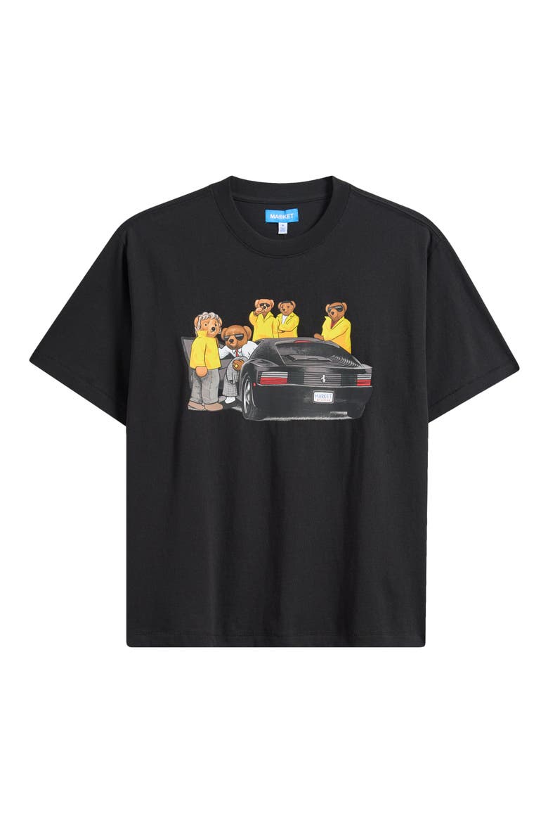 High Security Bear Cotton Graphic T-Shirt, Alternate, color, BLACK