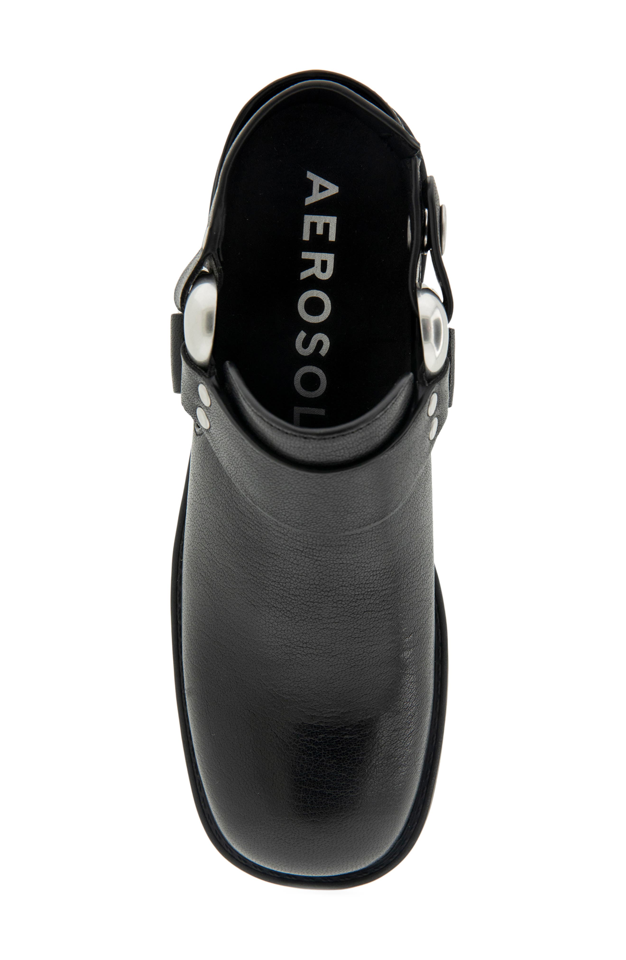 Aerosoles Maya Slingback Mule, Alternate, color, Black Leather