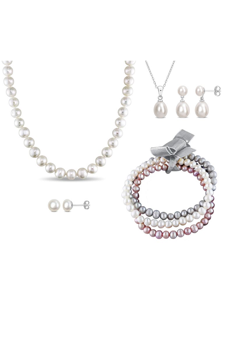 Julianna B. Cultured Pearl 5-Piece Jewelry Gift Box Set, Main, color, 