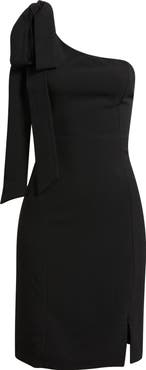 Julia Jordan Bow One-Shoulder Cocktail Dress