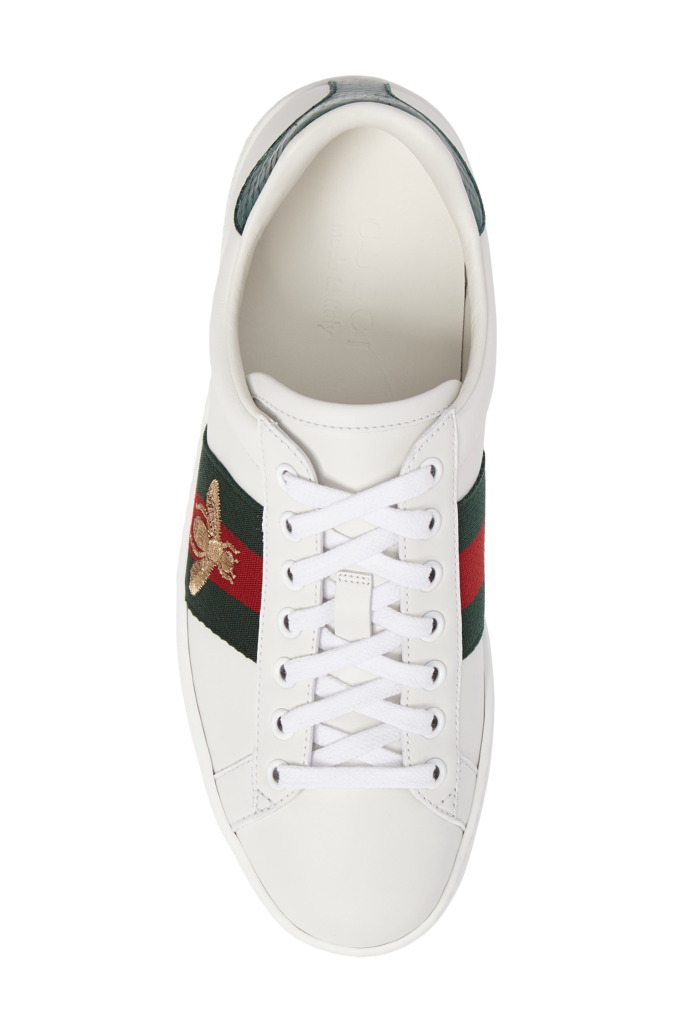 Gucci New Ace Sneaker, Alternate, color, Bianco Multi Leather