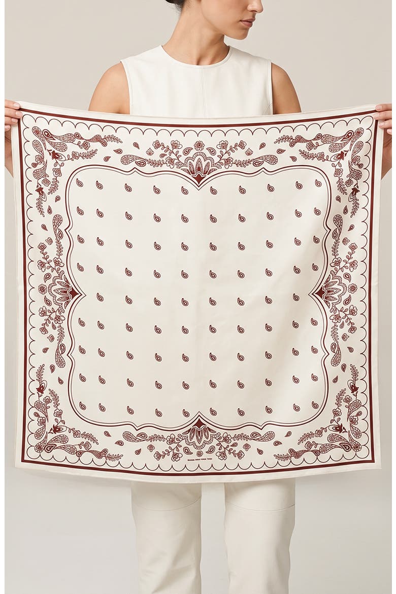 Ivory Whisper Double Sided Silk Scarf, Alternate, color, Ivory