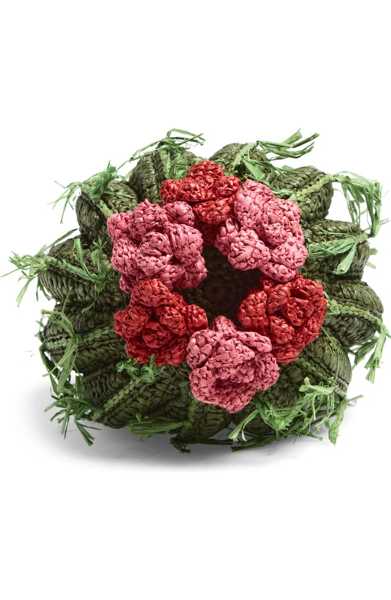 Anya Hindmarch Cactus Crochet Raffia Crossbody Bag, Alternate, color, Khaki