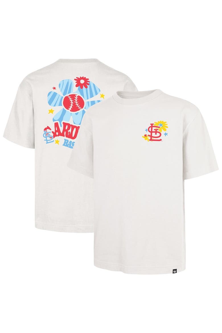 Men's '47 Cream St. Louis Cardinals Flora Foundation T-Shirt, Main, color, White