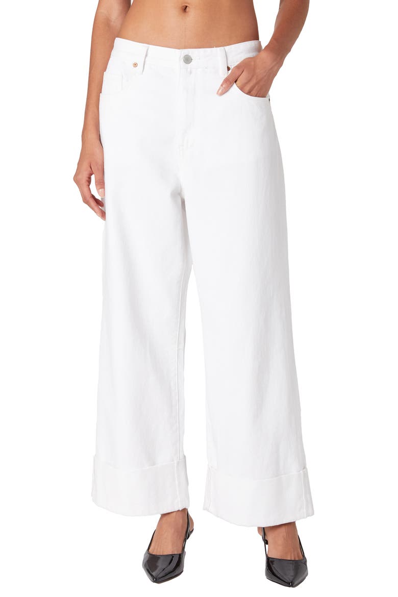 Cuffed Low Rise Ankle Wide Leg Jeans, Main, color, CLUB SODA