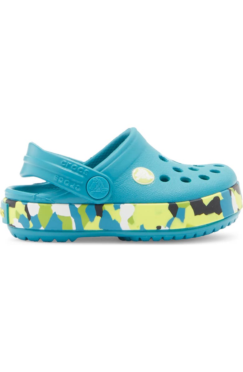 CROCS Kids' Glow Confetti Clog, Alternate, color, Turbo Teal/ Multi