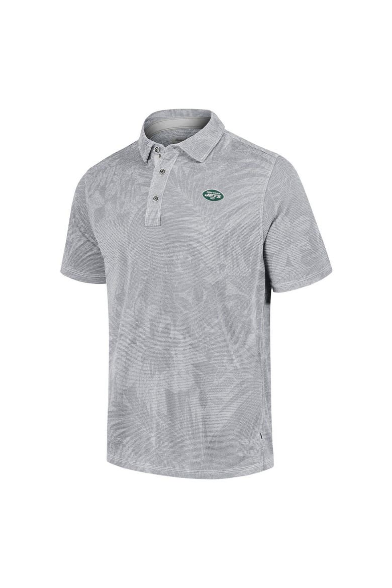 Men's Tommy Bahama Gray New York Jets Sport Santiago Paradise Polo, Alternate, color, Gray