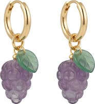seree Harvest Grape Jade stone charm earrings