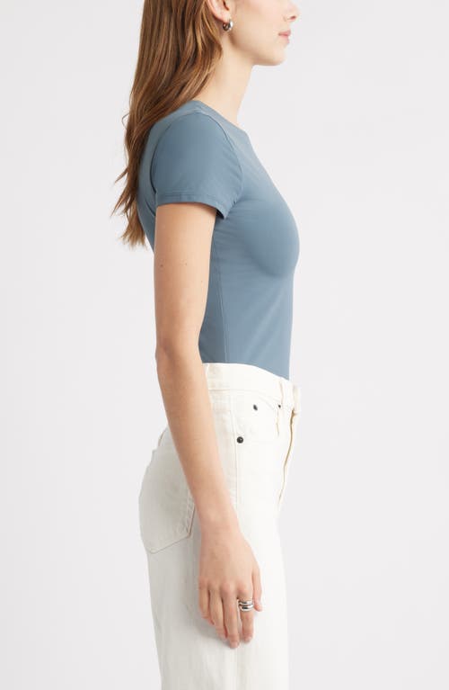 Open Edit Smooth Edit Lite Cap Sleeve T-shirt In Blue Weather