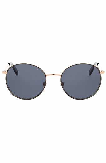 50mm Glitter Rim Round Sunglasses