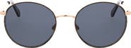 BCBGMAXAZRIA 50mm Glitter Rim Round Sunglasses