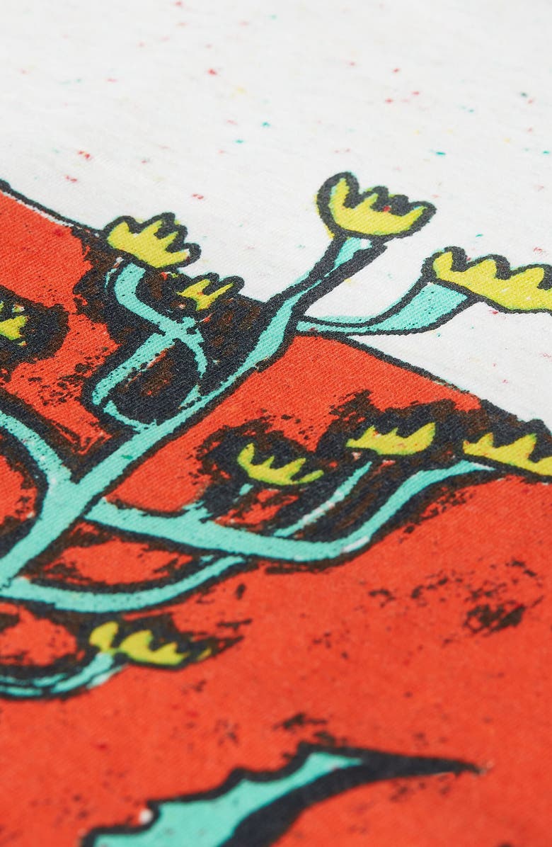 Scotch & Soda Kids' Relaxed Fit Nep Graphic T-Shirt, Alternate, color, Bright White